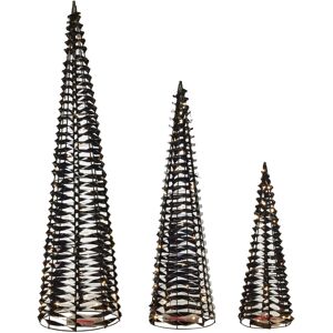URBN Living (Black, 1 of Each) 40/60/80cm Christmas Tree Cone Pyramid LED Fairy Lights Tower URBN Living (Black, 1 of Each) 40/60/80cm Christmas Tree Cone Pyramid LED Fairy Lights Tower