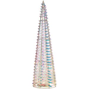 URBN Living (Iridescent, 60cm) 40/60/80cm Christmas Tree Cone Pyramid LED Fairy Lights Tower URBN Living (Iridescent, 60cm) 40/60/80cm Christmas Tree Cone Pyramid LED Fairy Lights Tower