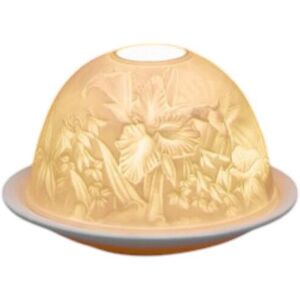 Shiseido Small Lithophane Dome Tealight Candle Holder - Iris & Hummingbird Shiseido Small Lithophane Dome Tealight Candle Holder - Iris & Hummingbird