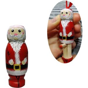 Unbranded (style 1) Funny Wooden Santa Claus 3D Christmas Tree Ornament Unbranded (style 1) Funny Wooden Santa Claus 3D Christmas Tree Ornament