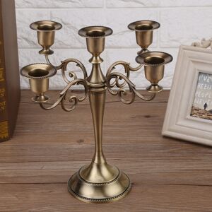 MDSRJONE (Alloy) 5 Arms Antique Candelabra EuropeanStyle Metal Candle Holder for Home Wed MDSRJONE (Alloy) 5 Arms Antique Candelabra EuropeanStyle Metal Candle Holder for Home Wed