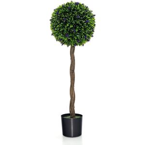 Costway Artificial Boxwood Topiary Tree Fake Greenery Plant Topiary Ball Tree Costway Artificial Boxwood Topiary Tree Fake Greenery Plant Topiary Ball Tree