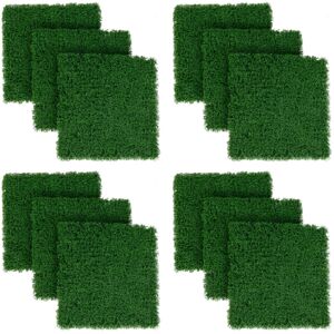 Casart 12 Pcs Artificial Grass Wall Panels 50 x 50cm Faux Green Moss Panels Casart 12 Pcs Artificial Grass Wall Panels 50 x 50cm Faux Green Moss Panels