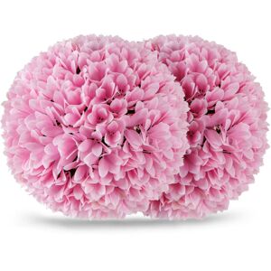 Casart 2 PCS Artificial Plant Topiary Balls Faux Boxwood 28cm Balls-Pink Casart 2 PCS Artificial Plant Topiary Balls Faux Boxwood 28cm Balls-Pink