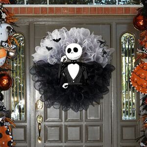 SRJ STAR Nightmare Before Christmas Skeleton Jack Wreath Wall Door Haunted House Decor SRJ STAR Nightmare Before Christmas Skeleton Jack Wreath Wall Door Haunted House Decor
