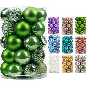 AMS 34ct Christmas Ball Mini Ornaments Party Decorations Shatterproof Festival P AMS 34ct Christmas Ball Mini Ornaments Party Decorations Shatterproof Festival P