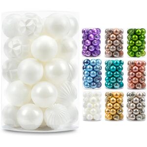 AMS 34ct Christmas Ball Mini Ornaments Party Decorations Shatterproof Festival P AMS 34ct Christmas Ball Mini Ornaments Party Decorations Shatterproof Festival P