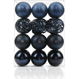 AMS 2.36''/60mm 24ct Christmas Balls Tree Pendants Shatterproof Ornaments Season AMS 2.36''/60mm 24ct Christmas Balls Tree Pendants Shatterproof Ornaments Season