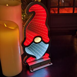 Samuel Alexander 30cm Infinity Light up Christmas Gonk Decoration with Red & White LEDs on Metal Samuel Alexander 30cm Infinity Light up Christmas Gonk Decoration with Red & White LEDs on Metal