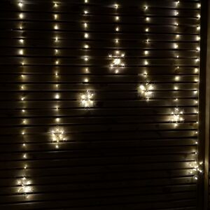 Samuel Alexander 1.2m Battery Operated Snowflake Curtain Christmas Lights with 147 Warm White LED Samuel Alexander 1.2m Battery Operated Snowflake Curtain Christmas Lights with 147 Warm White LED