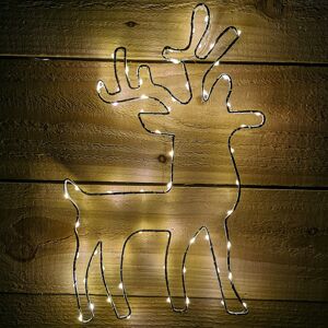 Samuel Alexander 38cm Light up Iron Christmas Reindeer Silhouette with 60 Warm White LEDs Samuel Alexander 38cm Light up Iron Christmas Reindeer Silhouette with 60 Warm White LEDs