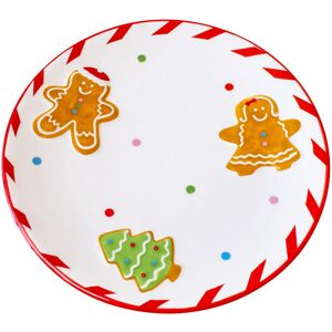Carousel Home 20cm Round Ceramic Christmas Gingerbread Plate Festive Serving Dish Christmas Carousel Home 20cm Round Ceramic Christmas Gingerbread Plate Festive Serving Dish Christmas