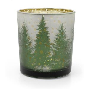 Carousel Home Christmas Forest Tealight Holder Frosted Glass Silhouette Christmas Candle Hol Carousel Home Christmas Forest Tealight Holder Frosted Glass Silhouette Christmas Candle Hol