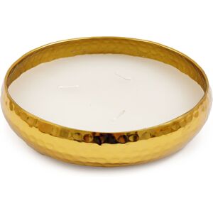 Carousel Home Round Gold Metal Display Bowl with Candle 3 Wick Vanilla Scented Candle & Hold Carousel Home Round Gold Metal Display Bowl with Candle 3 Wick Vanilla Scented Candle & Hold