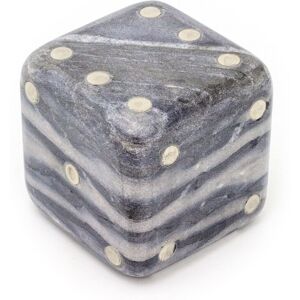 Carousel Grey Marble Dice Ornament Decorative Die with Gold Inlay Large Dice Ornament Carousel Grey Marble Dice Ornament Decorative Die with Gold Inlay Large Dice Ornament