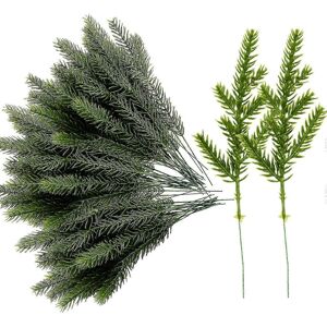 Unbranded 60 Pack Artificial Pine Branch Garlands - 6.6" X 2" - Green Plants Unbranded 60 Pack Artificial Pine Branch Garlands - 6.6" X 2" - Green Plants