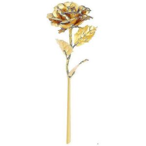 Unbranded 24k Gold Rose Long Stem Gold Foil Artificial Rose Flower Gift for Mom Girlfriend Unbranded 24k Gold Rose Long Stem Gold Foil Artificial Rose Flower Gift for Mom Girlfriend
