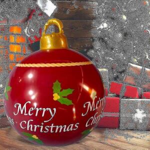 Unbranded 24 Inch Christmas Pvc Inflatable Ball,outdoor Decorations Balls,blow Up Ornament Unbranded 24 Inch Christmas Pvc Inflatable Ball,outdoor Decorations Balls,blow Up Ornament