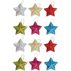 Unbranded (12pcs, Multicolour) 3d Shining Star Hanging Ornaments For Xmas Tree Lightweight Unbranded (12pcs, Multicolour) 3d Shining Star Hanging Ornaments For Xmas Tree Lightweight