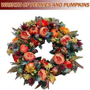 YETP STAR Fall Wreath for Front Door Large Pumpkin Wreath Thanksgiving Wreath Autumn Decor YETP STAR Fall Wreath for Front Door Large Pumpkin Wreath Thanksgiving Wreath Autumn Decor