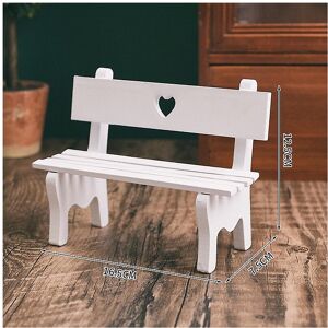 Unbranded (White) Mini Wooden Garden Bench Decorative Photo Props Unbranded (White) Mini Wooden Garden Bench Decorative Photo Props