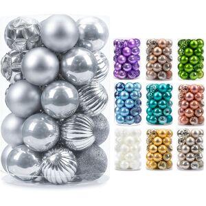 AMS 34ct Christmas Ball Mini Ornaments Party Decorations Shatterproof Festival P AMS 34ct Christmas Ball Mini Ornaments Party Decorations Shatterproof Festival P