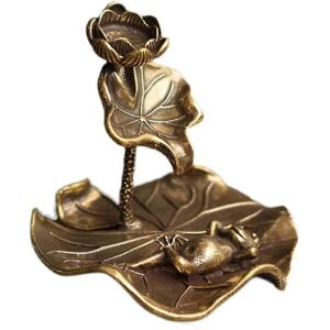 Unbranded Backflow Incense Holder Brass Lotus Leaf Frog Incense Burner Incense Cones6.1*6. Unbranded Backflow Incense Holder Brass Lotus Leaf Frog Incense Burner Incense Cones6.1*6.