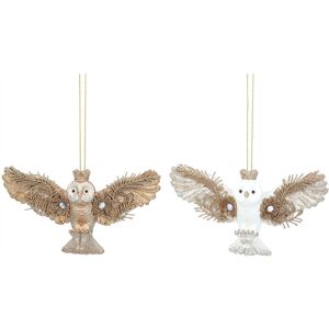 Carousel Home Diamante Owl Christmas Bauble Resin Owl Christmas Tree Hanging Ornament Carousel Home Diamante Owl Christmas Bauble Resin Owl Christmas Tree Hanging Ornament