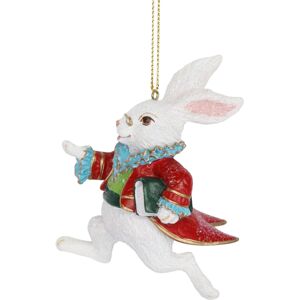 Carousel Home White Rabbit Christmas Bauble Alice in Wonderland Christmas Tree Ornament - 9cm Carousel Home White Rabbit Christmas Bauble Alice in Wonderland Christmas Tree Ornament - 9cm