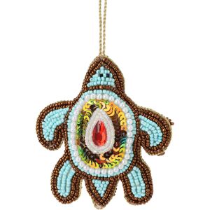 Carousel Christmas Tree Beaded Turtle Bauble Christmas Tree Hanging Ornament - 10cm Carousel Christmas Tree Beaded Turtle Bauble Christmas Tree Hanging Ornament - 10cm