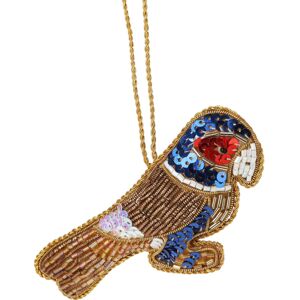 Carousel Christmas Tree Beaded Parrot Bauble Christmas Tree Hanging Ornament - 10cm Carousel Christmas Tree Beaded Parrot Bauble Christmas Tree Hanging Ornament - 10cm