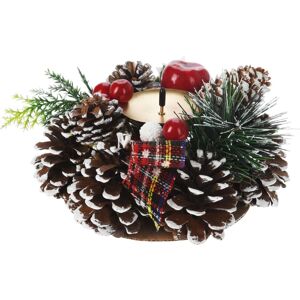 Carousel Home Christmas Wreath Advent Candle Holder Berry & Pinecone Candle Holder - 15cm Carousel Home Christmas Wreath Advent Candle Holder Berry & Pinecone Candle Holder - 15cm