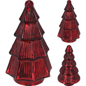 Carousel Home Red Glass Christmas Tree Freestanding Mottled Gold Tree Ornament - 20cm Carousel Home Red Glass Christmas Tree Freestanding Mottled Gold Tree Ornament - 20cm