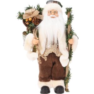 Carousel Home Green Plaid Santa Claus Figurine Standing Father Christmas Ornament - 30cm Carousel Home Green Plaid Santa Claus Figurine Standing Father Christmas Ornament - 30cm