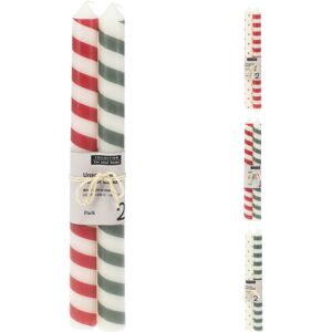 Carousel Home Pair of Unscented Christmas Candles Set of 2 Tapered Dinner Candles - 25cm Carousel Home Pair of Unscented Christmas Candles Set of 2 Tapered Dinner Candles - 25cm