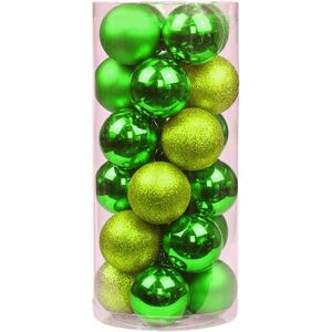 Unbranded (green) Christmas Tree Ornament Baubles Tree Decorations, 24Pcs 6cm Christmas Ba Unbranded (green) Christmas Tree Ornament Baubles Tree Decorations, 24Pcs 6cm Christmas Ba