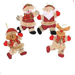 Unbranded 4 PCS Christmas Hanging Ornament Santa Claus Snowman Doll Xmas Tree Decor Gift Unbranded 4 PCS Christmas Hanging Ornament Santa Claus Snowman Doll Xmas Tree Decor Gift