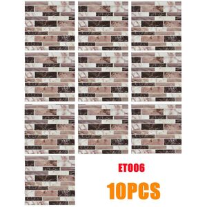 Unbranded (20*20cm, ET006) 10PCS Large Soft Tile Brick Wall Sticker Self-Adhesive Waterpro Unbranded (20*20cm, ET006) 10PCS Large Soft Tile Brick Wall Sticker Self-Adhesive Waterpro