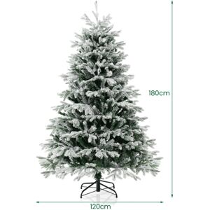 Casart 6FT Pre-Lit Artificial Christmas Tree Snow-flocked Xmas Tree 350 LED Lights Casart 6FT Pre-Lit Artificial Christmas Tree Snow-flocked Xmas Tree 350 LED Lights