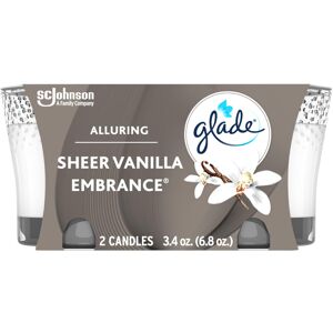 Glade Candle Jar Air Freshener Sheer Vanilla Embrace 34 oz 2 Count Glade Candle Jar Air Freshener Sheer Vanilla Embrace 34 oz 2 Count