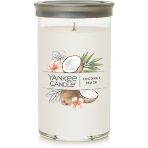 Yankee Candle Coconut Beach Signature Medium Pillar Candle White 14.25oz Yankee Candle Coconut Beach Signature Medium Pillar Candle White 14.25oz
