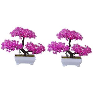 Unbranded 2Pcs Artificial Plant Bonsai Plastic Small Tree Pot Plant Flower Potted Ornament Unbranded 2Pcs Artificial Plant Bonsai Plastic Small Tree Pot Plant Flower Potted Ornament