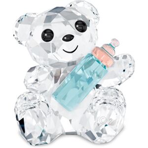 SWAROVSKI My Little Kris Bear Baby Figurine Clear Crystal with Blue and Pink Bo SWAROVSKI My Little Kris Bear Baby Figurine Clear Crystal with Blue and Pink Bo