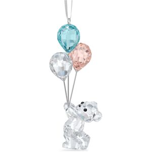 SWAROVSKI My Little Kris Bear Ornament Clear Crystal with Blue and Pink Balloon SWAROVSKI My Little Kris Bear Ornament Clear Crystal with Blue and Pink Balloon
