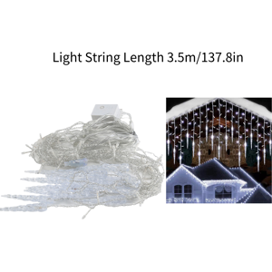 Unbranded (White (EU), 3.5m) Icicle Led Christmas Lights Window Falling Rain Outdoor Garde Unbranded (White (EU), 3.5m) Icicle Led Christmas Lights Window Falling Rain Outdoor Garde