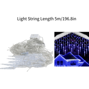 Unbranded (Blue (EU), 5m) Icicle Led Christmas Lights Window Falling Rain Outdoor Garden H Unbranded (Blue (EU), 5m) Icicle Led Christmas Lights Window Falling Rain Outdoor Garden H