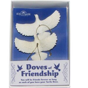 Kurt S Adler Turtle Dove Ornaments (Gift Boxed) Set of 2 / Durable Resin Doves/ One for You Kurt S Adler Turtle Dove Ornaments (Gift Boxed) Set of 2 / Durable Resin Doves/ One for You