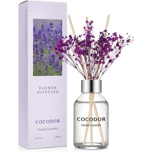 Cocod'or COCODOR Flower Reed Diffuser Set / 3.4oz / Garden Lavender/Scent Diffuser with S Cocod'or COCODOR Flower Reed Diffuser Set / 3.4oz / Garden Lavender/Scent Diffuser with S