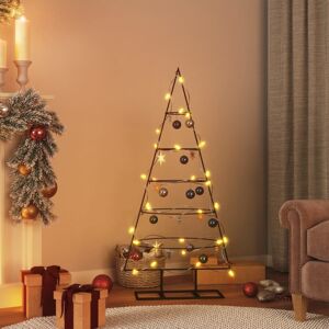 vidaXL Metal Christmas Tree for Decoration Black 125 cm vidaXL Metal Christmas Tree for Decoration Black 125 cm
