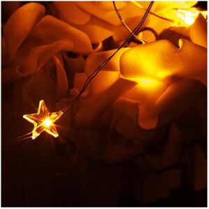 GreenZech (Yellow) 1M 10 LED Battery Powered Star String Fairy Light For Chirstmas Party W GreenZech (Yellow) 1M 10 LED Battery Powered Star String Fairy Light For Chirstmas Party W